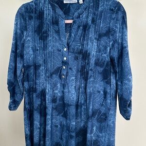 Notations Navy Floral Blouse